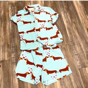 BED HEAD Dachshund Print Pajamas~Adorable!🔥$4.99Shipping is applied! Size M